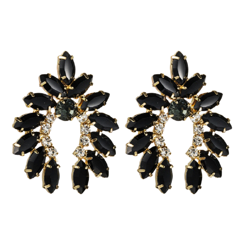 Amari - Crown Gemstone Earrings