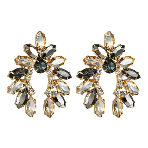 Amari - Crown Gemstone Earrings