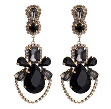 Load image into Gallery viewer, Aurora - Gemstone Diamante Drop Earrings
