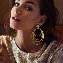 Load image into Gallery viewer, Averie - Gold Multi-Hoop Earrings
