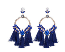 Load image into Gallery viewer, Naomi* - Jeweled Tassel Earring
