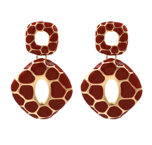 Cora - Leopard Print Earrings (Petite)