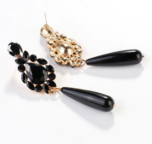 Delia - Midnight Shadow Droplet Earrings