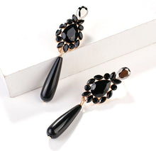 Load image into Gallery viewer, Delia - Midnight Shadow Droplet Earrings
