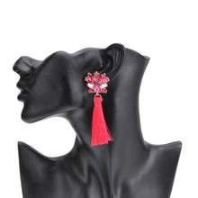 Load image into Gallery viewer, Estelle - Crystal Gem Tassel Earrings
