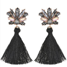 Load image into Gallery viewer, Estelle - Crystal Gem Tassel Earrings
