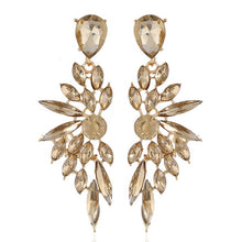 Load image into Gallery viewer, Francesca - Gold Drip Crystal Earrings
