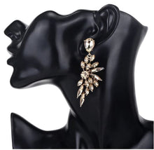 Load image into Gallery viewer, Francesca - Gold Drip Crystal Earrings
