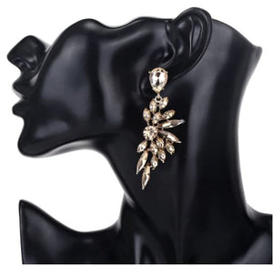 Francesca - Gold Drip Crystal Earrings