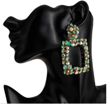 Load image into Gallery viewer, Gianna_Turquoise_BomBon Collections_Gemstone_Collections_Earrings_Fashion
