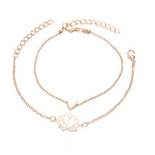 Load image into Gallery viewer, Harmony - Minimalist Lotus Charm Bracelet
