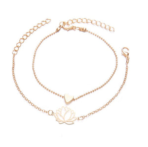 Harmony - Minimalist Lotus Charm Bracelet