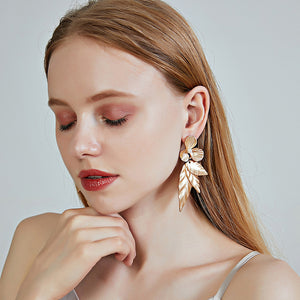 Hope - Gold Petals Drop Earrings