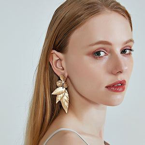 Hope - Gold Petals Drop Earrings