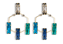 Load image into Gallery viewer, Iris - Crystal Hexagon Drop Earrings
