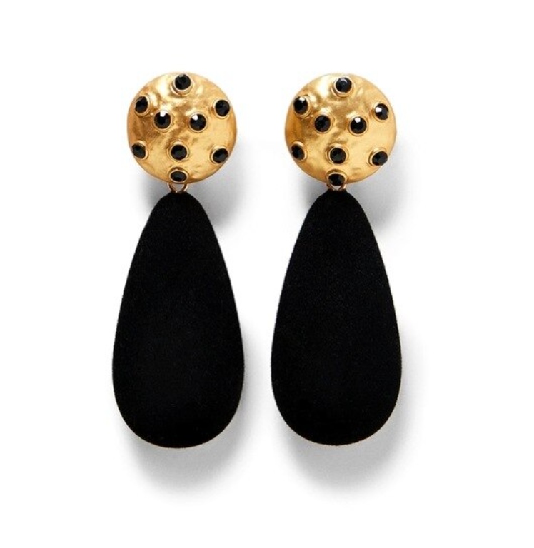 Issey - Vintage Black Gem Drop Earrings