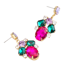 Load image into Gallery viewer, Janelle - Gemstone Diamante Stud Earrings
