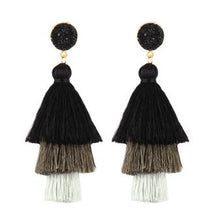 Load image into Gallery viewer, Leyla - Three Tiered Bohemian Tassel Earring*
