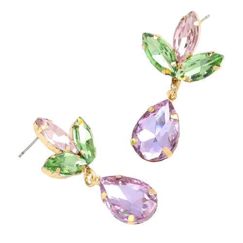 Liliana - Lilac Crystal Drop Earring