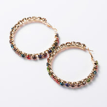 Load image into Gallery viewer, Maria - Technicolor Gem Hoop Earrings
