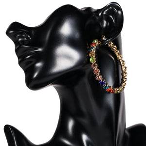 Maria - Technicolor Gem Hoop Earrings