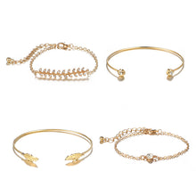 Load image into Gallery viewer, Mira - Minimalist Gold Quartet Bracelet
