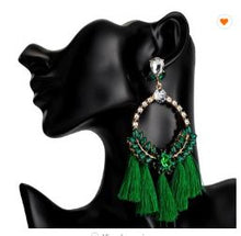 Load image into Gallery viewer, Naomi* - Jeweled Tassel Earring
