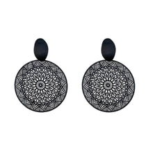 Load image into Gallery viewer, Natalia - Midnight Mandala Earrings
