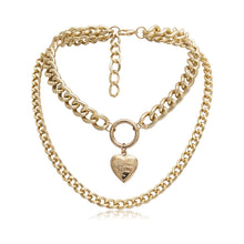 Load image into Gallery viewer, Phoebe - Gold Heart Locket Necklace
