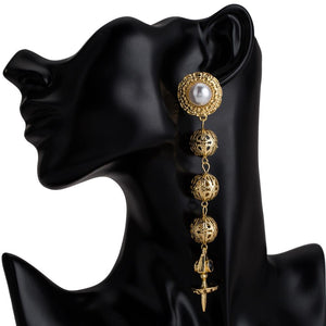 Piper - Royal Gold Drop Earrings