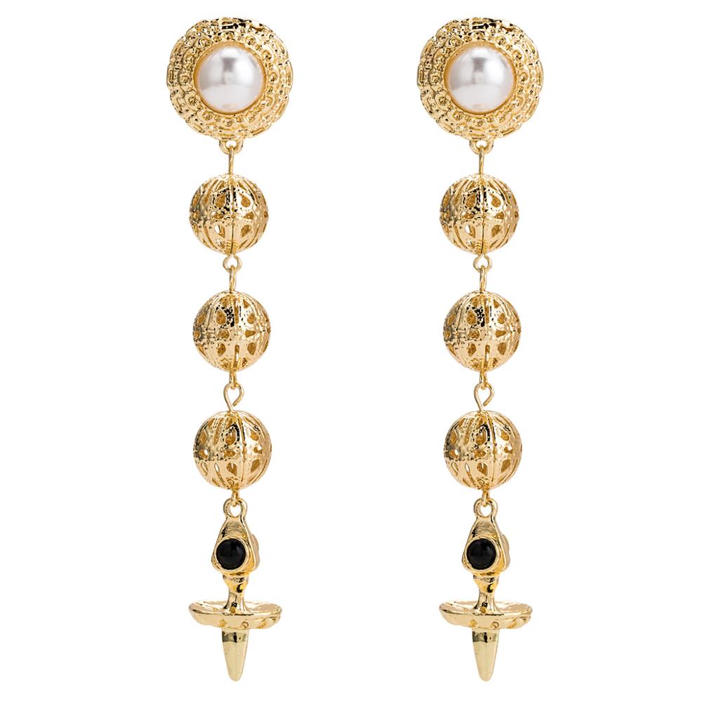 Piper - Royal Gold Drop Earrings