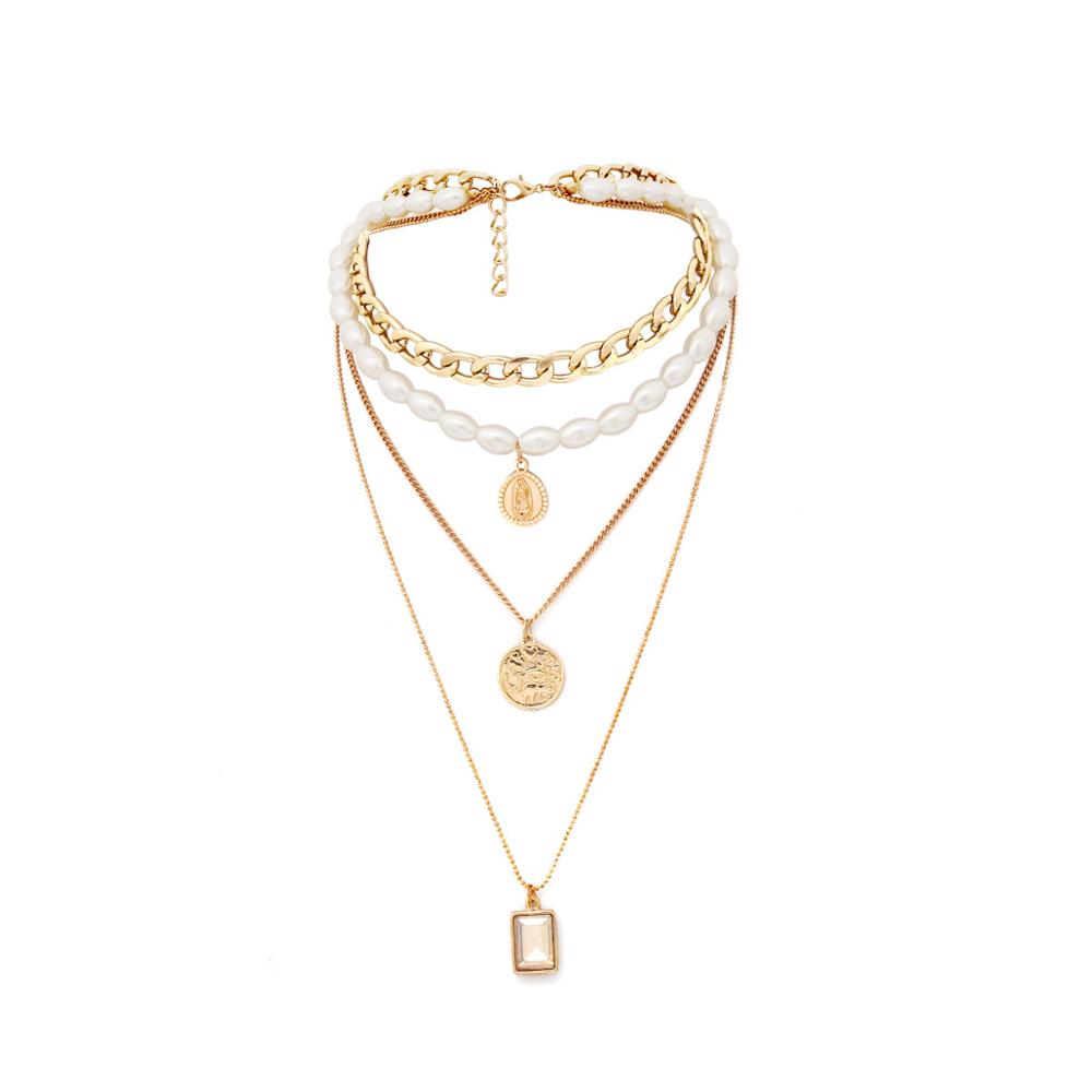 Portia - Gold Layered Charm Necklace