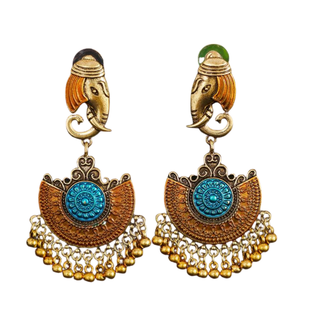 Raine - Elephant Beaded Drop Earrings