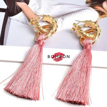 Load image into Gallery viewer, Vienna* - Gold Crowned Tassel Earring
