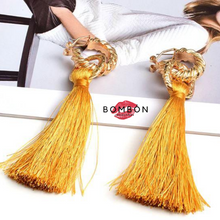 Load image into Gallery viewer, Vienna* - Gold Crowned Tassel Earring
