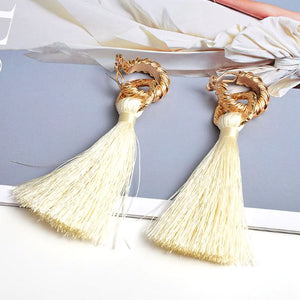 Vienna* - Gold Crowned Tassel Earring