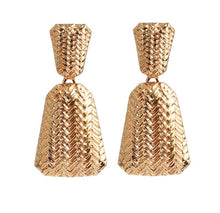 Load image into Gallery viewer, Xianna - Gold Textured Drop Earrings
