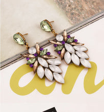 Load image into Gallery viewer, Adele - Ivory Crystal Drop Earring
