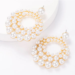 Carmen - Multi Layer Pearl Earrings