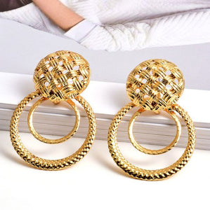 Diliah - Dual Ring Earrings