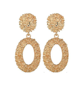 Rizz- Gold Oval Drop Earrings