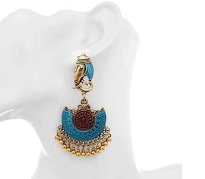 Raine - Elephant Beaded Drop Earrings