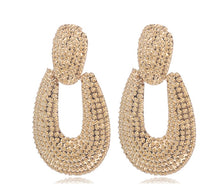 Load image into Gallery viewer, Sofie - Gold Textured Drop Earrings
