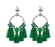 Load image into Gallery viewer, Naomi* - Jeweled Tassel Earring
