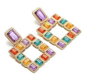 Savannah - Technicolor Modern Vintage Earrings