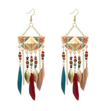 Load image into Gallery viewer, Faye - Bohemian Pearl Tassel Earrings
