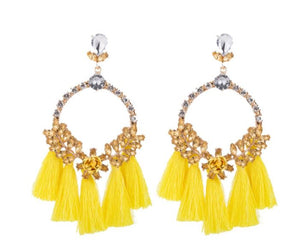 Naomi* - Jeweled Tassel Earring