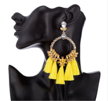 Load image into Gallery viewer, Naomi* - Jeweled Tassel Earring
