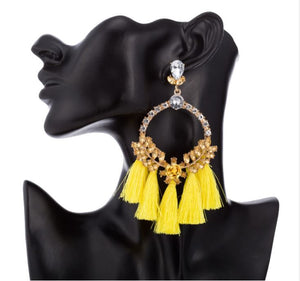 Naomi* - Jeweled Tassel Earring