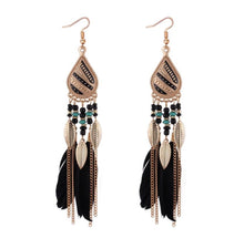 Load image into Gallery viewer, Veron* - Bohemian Dangle Feather Earrings
